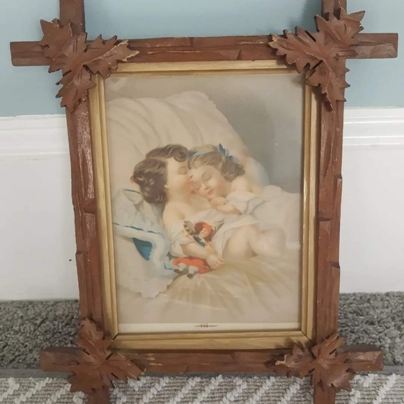 Antique ANCIENT BLACK FOREST ADIRONDACK NUT, Tramp Art, from the 1870, 1940s. - Picture 12 of 16